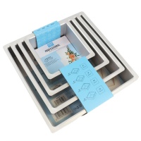 Moldes cuadrados de 30,5 cm, 25,4 cm, 20,3 cm y 15,2 cm x altura 7,6 cm - PME - 3 unidades