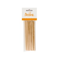 Palos de madera de 16 cm - Decora - 12 unidades