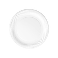 Platos de 28 cm de cartón blanco - 3 unidades