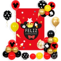 Kit de globos y cartel de Ratoncito - 40 unidades