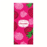 Caja para tableta de chocolate frambuesa de 16 x 7,5 x 2,5 cm - 5 unidades