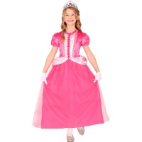 Disfraz de princesa fucsia y rosa para niña