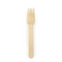 Tenedores de 15,5 cm de madera - 100 unidades