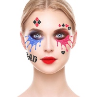 Joyas adhesivas faciales Harley dangerous purpurina