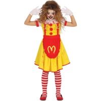 Disfraz de payaso Mckiller para niña
