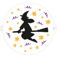 Stencil de bruja de 25 cm