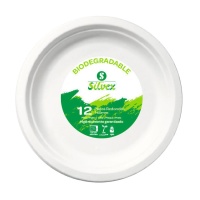 Platos de 16 cm de caña de azúcar - 12 unidades
