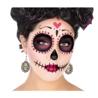 Pendientes de calavera Catrina multicolor - 1 par