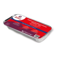 Envase de 27,2 x 12,8 x 3,8 cm desechable rectangular con tapa - 5 unidades