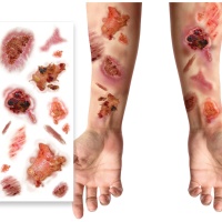 Tatuajes temporales de heridas y quemaduras