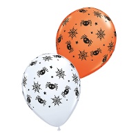 Globos de látex de Arañas y Telarañas de 30 cm - 6 unidades