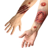 Tatuajes temporales de herida de mordisco