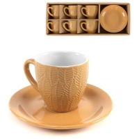 Taza de 100 ml de café hojas mostaza - 6 servicios