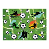 Oblea comestible de fútbol para borde de tarta de 21 x 4,9 cm - 3 unidades