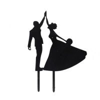 Topper para tarta acrílico de novios bailando