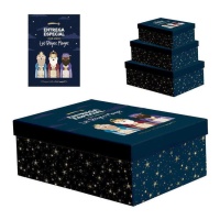 Caja de Reyes Magos con estrellas - 3 unidades