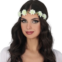 Cinta de flores blancas