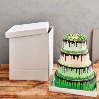 Caja de 52 x 52 x 70 cm para tarta cuadrada