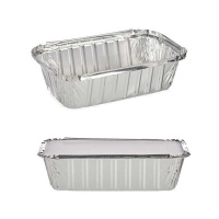 Envase de 0,8 L desechable rectangular con tapa - 6 unidades