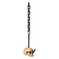 Colgante de calavera enganchada con cadena