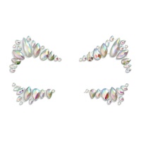 Joyas adhesivas faciales contorno ojos fosforescentes de lágrimas surtidas