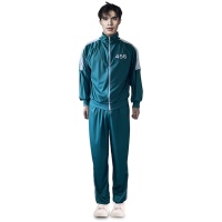 Disfraz de jugador calamar verde para hombre