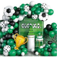 Kit de globos de futbol con copa - 100 piezas