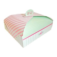 Caja de 45 x 36 x 11 cm para tarta rectangular con asa