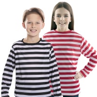 Camiseta de rayas de manga larga infantil