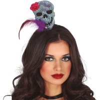 Diadema de calavera iridiscente