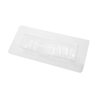 Molde de plástico para turrón y chocolate de ondas desiguales de 14 x 3,3 x 2,5 cm