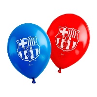 Globos de látex de FC Barcelona escudo de 30 cm - 6 unidades
