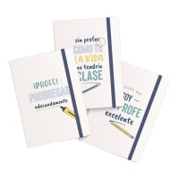 Libreta de profesor con mensaje de 13 x 1,5 x 19 cm - Dcasa - 1 unidad