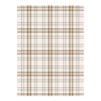 Papel cartonaje de cuadros marrones y verdes de 32 x 43,5 cm - Artis decor - 5 unidades