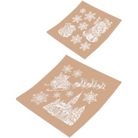 Decoración adhesiva para ventana surtidas - 1 lámina
