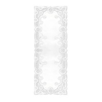 Blonda de 42 x 16 cm rectangular de papel blanco - 8 unidades