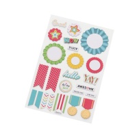 Pegatinas para escribir medallas y broches - 24 piezas
