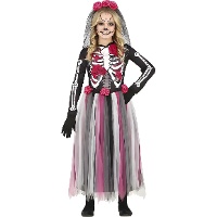 Disfraz de Catrina con falda larga para niña