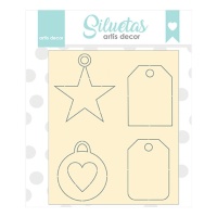 Chipboard de etiquetas - Artis decor - 4 piezas
