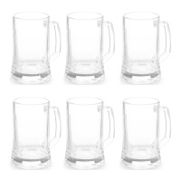 Jarra de cerveza de 380 ml con asa - 6 unidades