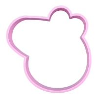 Cortador de Peppa Pig cara rosa - Dr Oetker