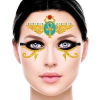 Joyas adhesivas faciales de egipcia de purpurina