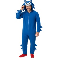 Disfraz de erizo azul de videojuego para hombre
