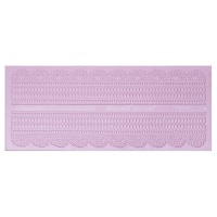 Molde de silicona rectangular puntilla con dos cenefas de 39,2 x 16,2 cm - Artis decor
