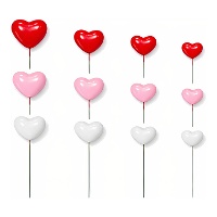 Picks de mix de corazones 3D - 30 unidades