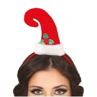 Diadema de gorro de Papá Noel mini