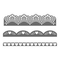 Troqueles de bordes con corazones - Artemio - 3 unidades