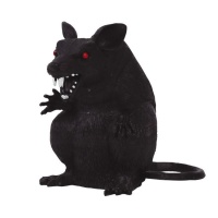 Rata de 18 cm negra sentada
