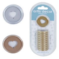 Anillas de disco de 3,2 cm metalizadas - Artis decor - 11 unidades