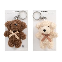 Llavero de osito de peluche con lazo - 1 unidad
